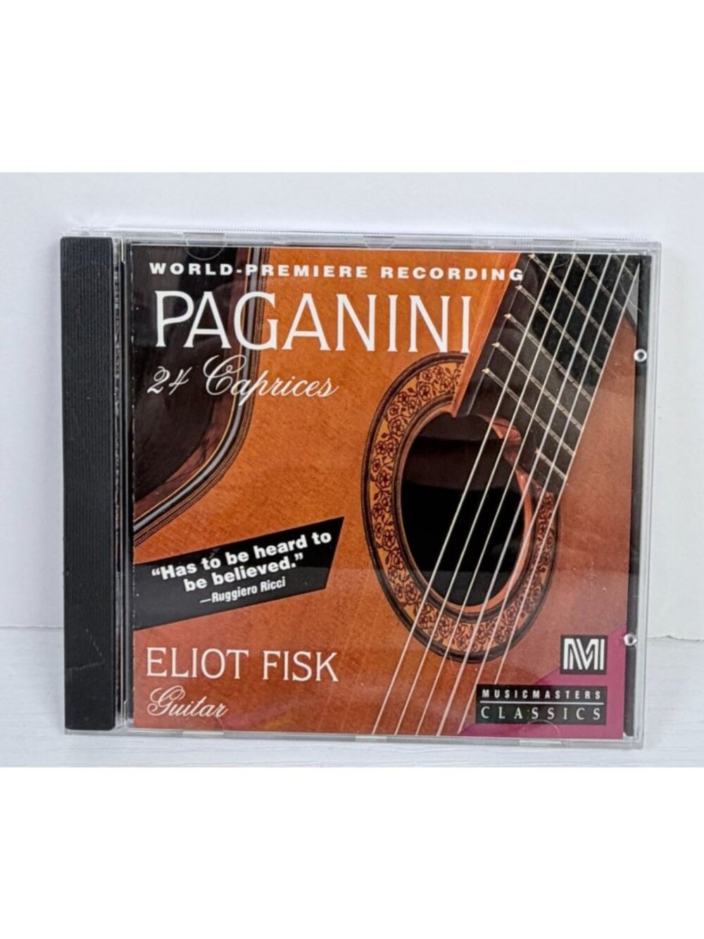 Paganini 24 Caprices CD Eliot Fisk Romantic Guitar 1992 BMG - Picture 2 of 6